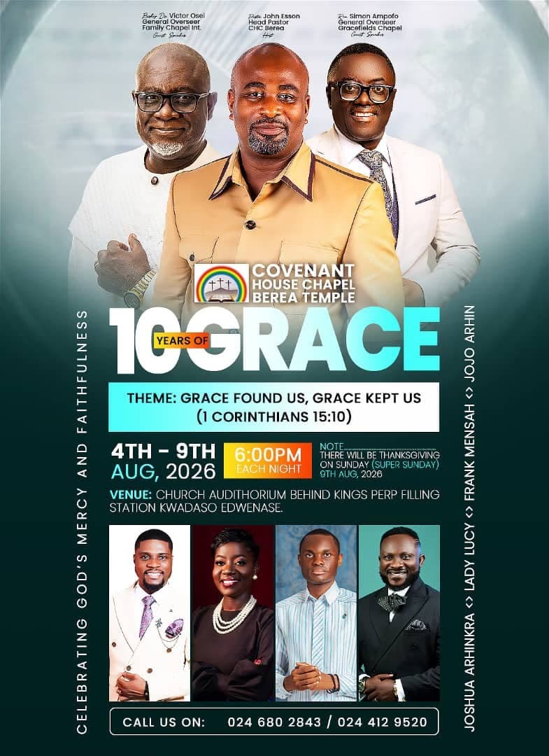 10 Years of Grace ministry flyer