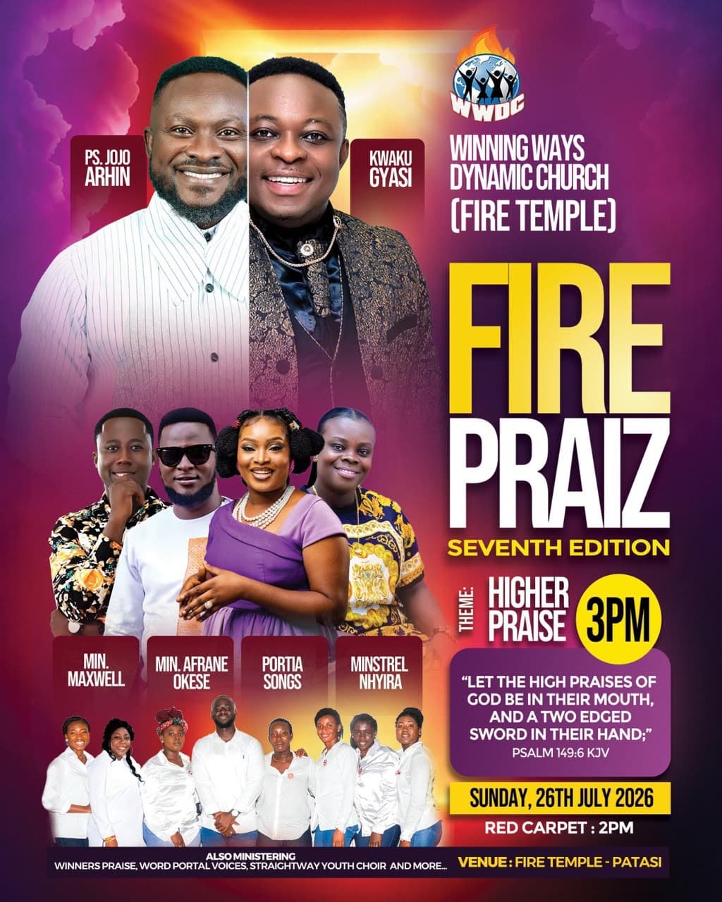 Fire Praiz ministry flyer