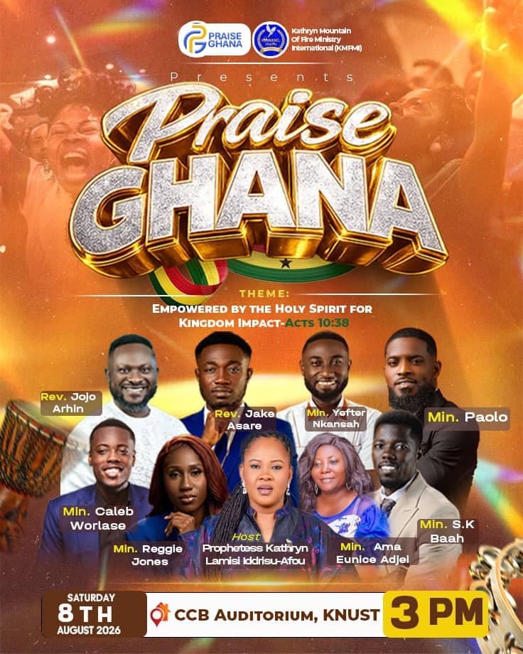 Praise Ghana guest line-up ministry flyer