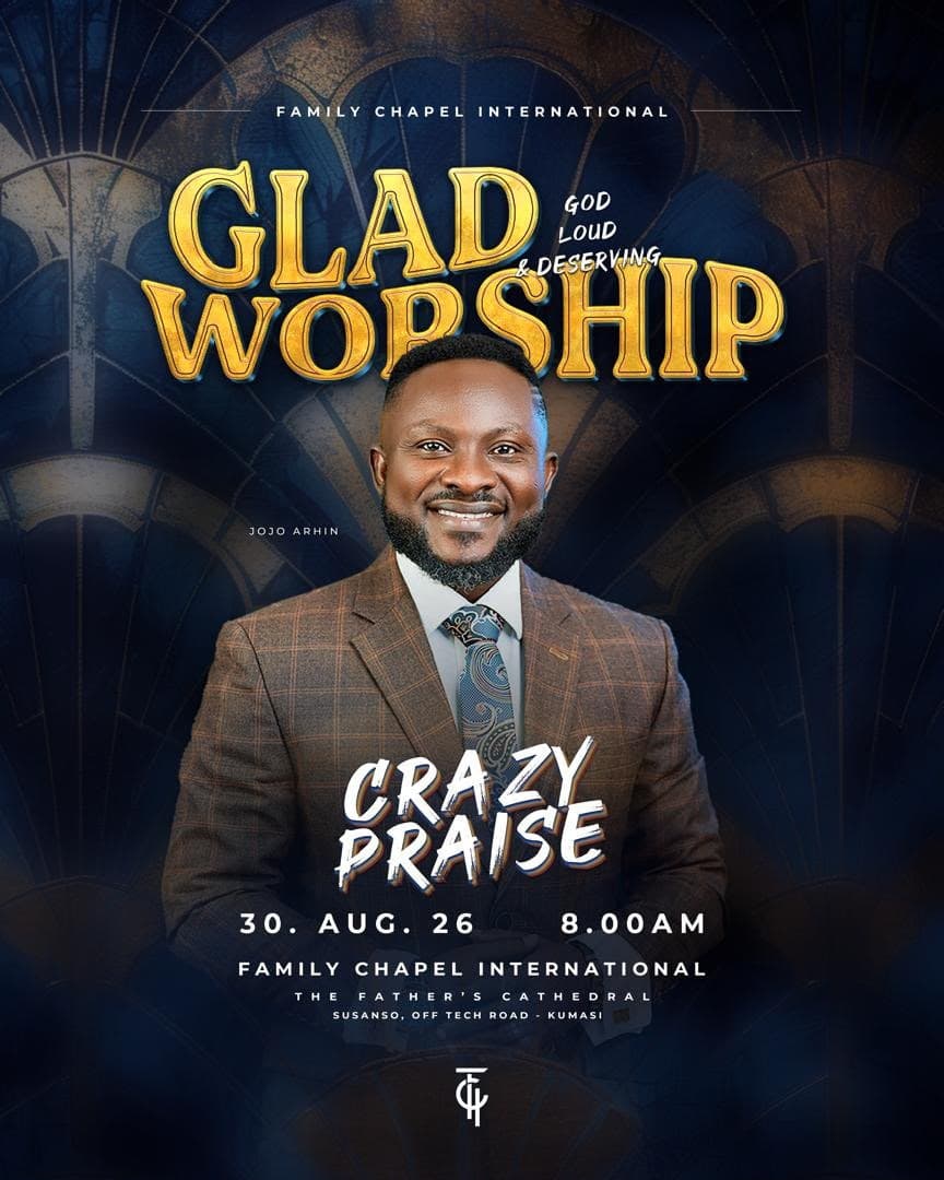 Glad Worship portrait artwork ministry flyer