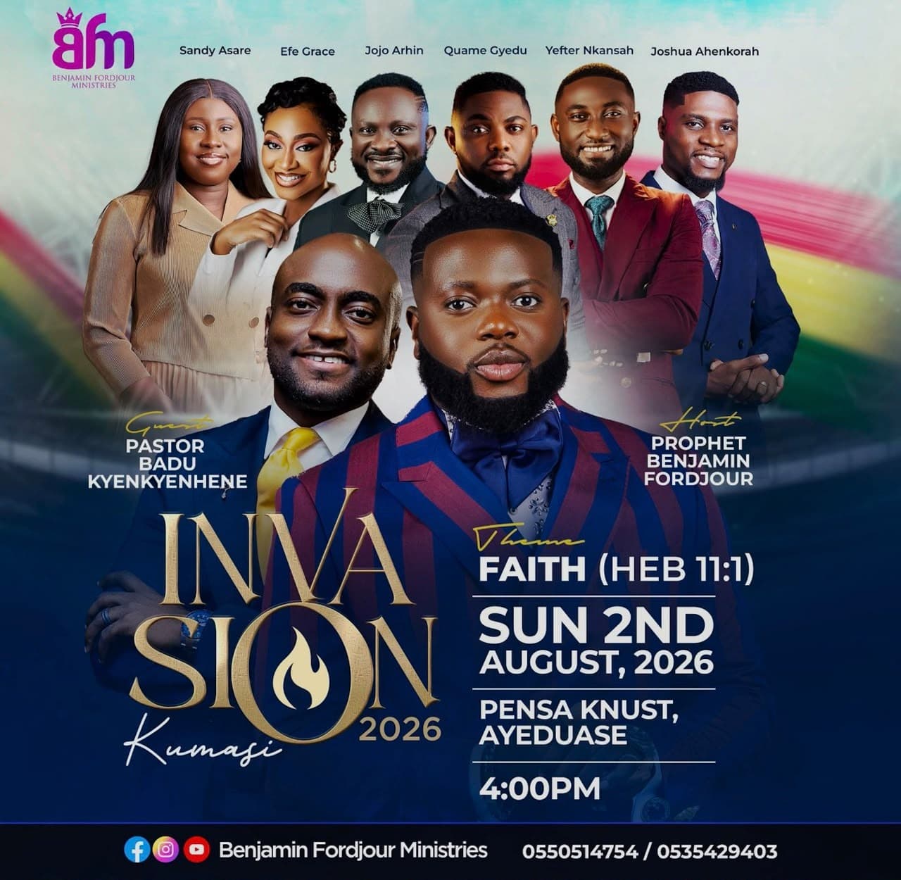Invasion Kumasi guest artwork ministry flyer
