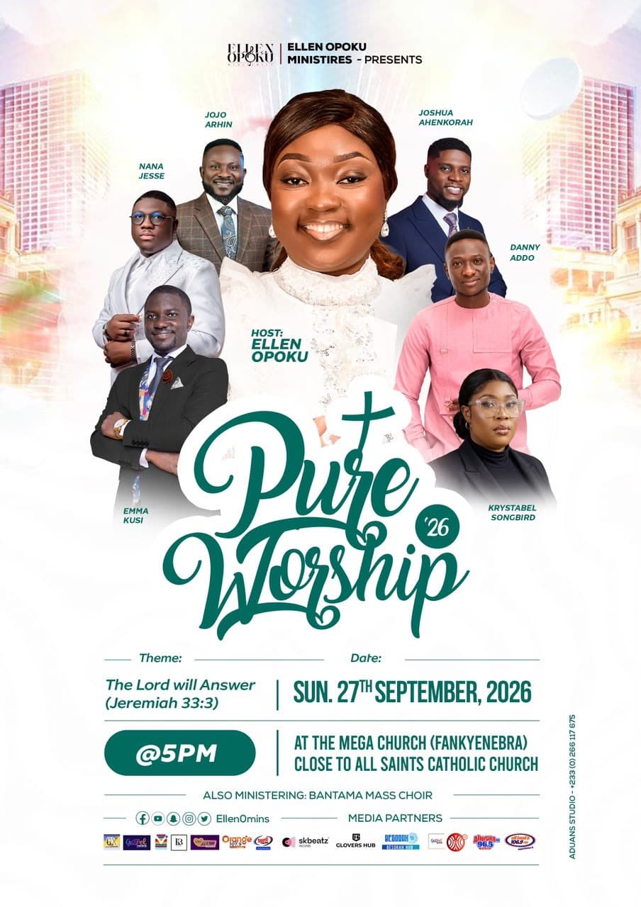 Pure Worship '26 ministry flyer